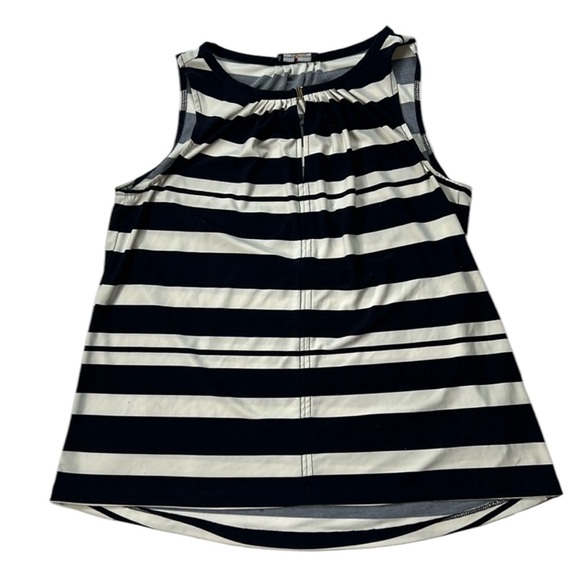 Tommy Hilfiger Tops - Tommy Hilfiger Blue/White Striped Gold Clasp Front Blouse - SZ: Small